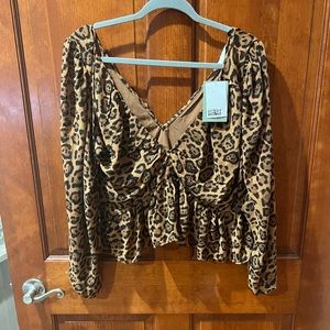 H&M Leopard Blouse